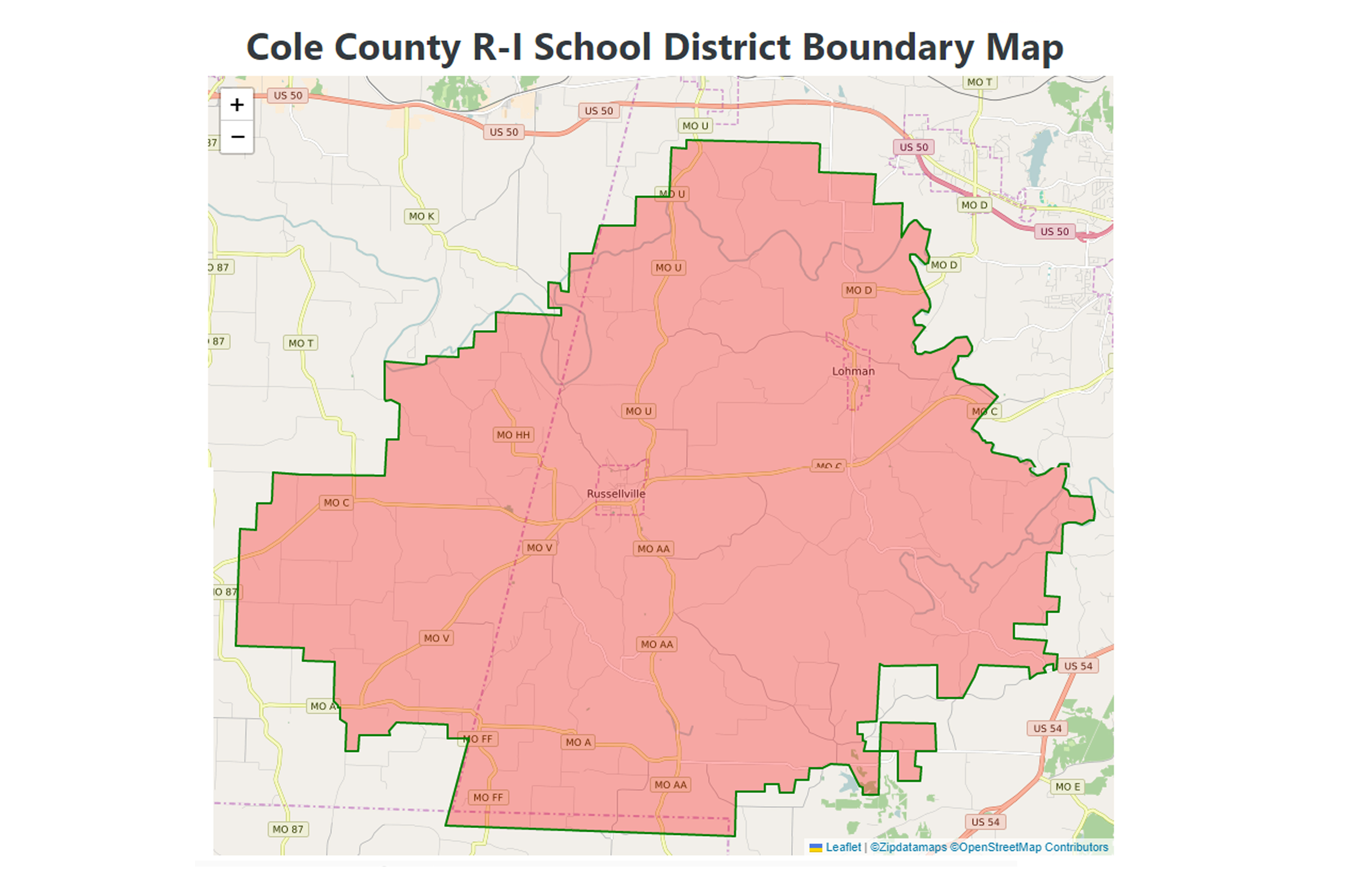 Cole County R-1 School District Map